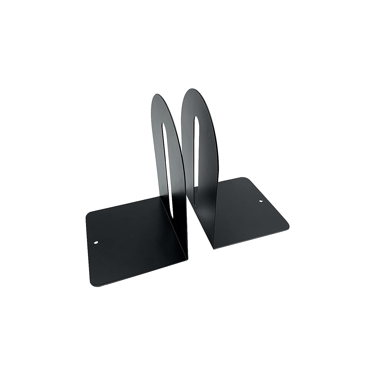 Huron 7' Steel Arched Non-Skid Bookends, Pair, Black