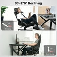 thumbnail image 4 of GTRACING Music Gaming Chair with Footrest Ergonomic Reclining PU Leather Office Chair, Black, 4 of 8