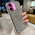 thumbnail image 5 of Funda para móvil con pedrería plateada compatible con la funda transparente para móvil n.º 16 para fans y entusiastas de los móviles, 5 of 5