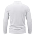 thumbnail image 4 of Aimik Polo Shirts for Men Long Sleeve Ribbed Texture Button Placket Casual Solid Shirts Fall Winter Lightweight Cozy Collared Tops, 4 of 6