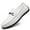White, variant on Men's Casual Loafers Slip On Leather Shoes Comfortable Lightweight Driving Shoes Male Moccasins Classic Penny Loafer Flats Boat Shoes Outdoor Walking Shoes