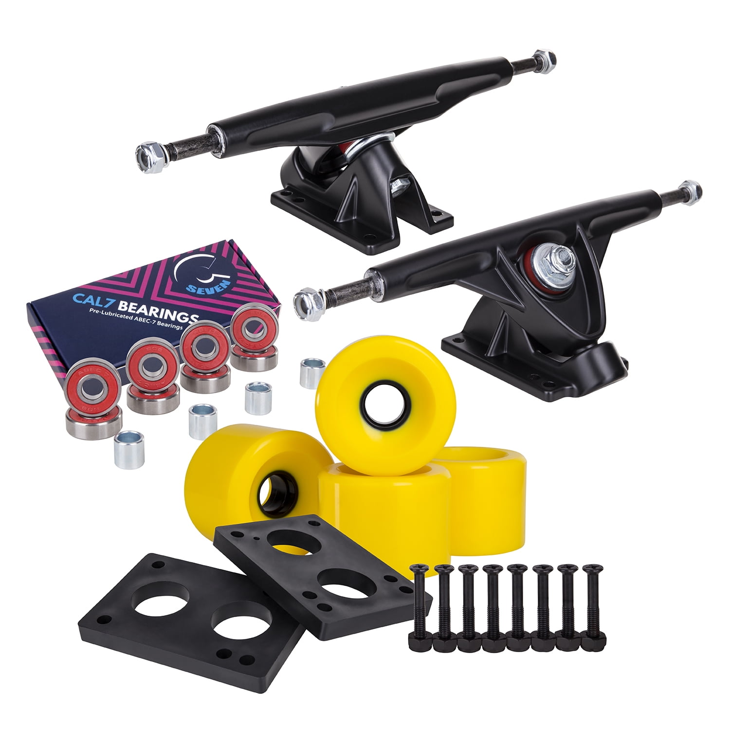 Bearings Cal 7 180mm Trucks with Wheels Hardware