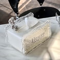 thumbnail image 6 of Tissue Box Cover Holder Facial Tissue Holder Napkin Dispenser Modern Decorative Tissue Box Cover for Kitchen car Bedroom white bear, 6 of 8