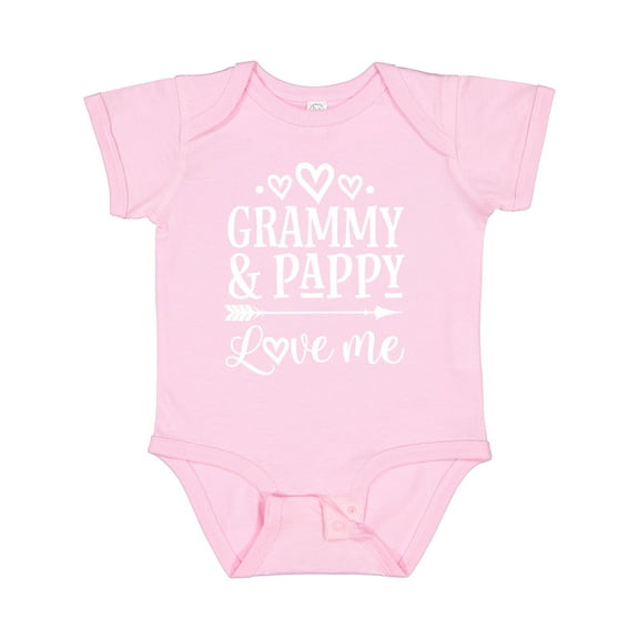 Inktastic Grammy and Pappy Love Me Girls Granddaughter Girls Baby Bodysuit
