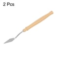 thumbnail image 3 of Uxcell 2 Packs 10mm Width No.6 Stainless Steel Palette knife Spatula Oil Painting Knife Plastic Handle, 3 of 6