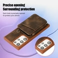 thumbnail image 7 of Dteck Zipper Wallet Case for Samsung Galaxy S23 Ultra,Shockproof Leather 5 Card Slots Holder Wrist Crossbody Strap Handbag Protective Kickstand Cover for Galaxy S23 Ultra,Brown, 7 of 7