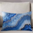 thumbnail image 3 of Blue Marble Throw Pillow Covers, Modern Luxury Granite Surface Motif Sketch Soft Breathable Pillow Cases with Invisible Zipper for Sleeping, Standard Pillowcases for Couch Bed Sofa Chair 20x26 Inches, 3 of 6
