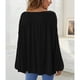 thumbnail image 4 of Blusa de ajuste casual Cuello en V Manga larga Cadena Blusa de mujer de moda para citas en la oficina Negro XL, 4 of 6