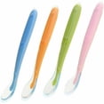 thumbnail image 1 of Cuillères Bébé Silicone, Cuillere Bébé Souple, Couvert Bebe 4 Mois, pour l'Alimentation et le Sevrage de Bébé, Sans Bisphénol A, Lot de 4, 1 of 5