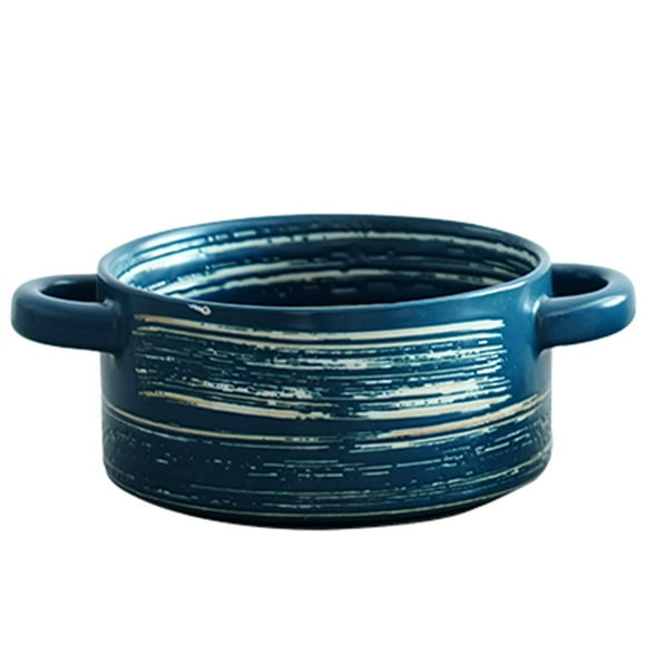Qeeadeea Bouillon Cups, French Onion Soup Bowls With Handles, French Onion Soup Crocks Oven Safe, Microwave Soup Bowl, Soup Mug-blue-19x14x7cm, 600ml