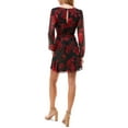 thumbnail image 2 of City Studio Womens Juniors Metallic Floral Print Fit & Flare Dress, 2 of 2