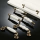thumbnail image 5 of Tiradores de cajón de bronce con tacto cerámico, distancia entre orificios de 96 mm, que realzan sus muebles con elegancia a prueba de óxido, 5 of 5