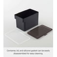 thumbnail image 6 of Yamazaki Home Airtight Pet Food Storage Container - Cat And Dog Food Holder Bin With Transparent Lid And Handle, Plastic, Medium, 8 lbs. | 1.6 gallons | 6 quarts, Airtight, Sloped Interior, Handle, 6 of 7