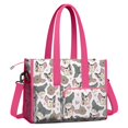 thumbnail image 2 of Teacher Tote Bag,Bulldog Dog and Love Heart Teacher Utility Tote Bag,Large Work Tote Bags for Women with Multiple Pockets,Top Zipper Closure,13.8x10.6x6.7 Inch, 2 of 5