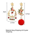 thumbnail image 2 of Bijoux en Liquidation Boucles d'Oreilles Créatives pour Femmes Boucles d'Oreilles de Noël Tendances de Mode Boucles d'Oreilles Rouges B, 2 of 3