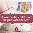 thumbnail image 7 of [Breathable Floral Socks] 5Pairs Youngsters' Breathable & Soft Crew Socks - Fashionable Floral Design, Perfect for Spring/Summer -, 7 of 7