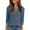 Tops-32Blue, variant on Long Sleeve Tops for Women V Neck Regular Fit Ribbed Knit Basic Tops for Woman 3/4 Sleeve Tops Casual Button Front Solid Lounge Daily Wear