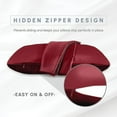 thumbnail image 3 of 4-PACK Cooling Viscose Satin Pillowcase Set with Hidden Zipper closure,Standard/Queen, Burgundy, 3 of 4