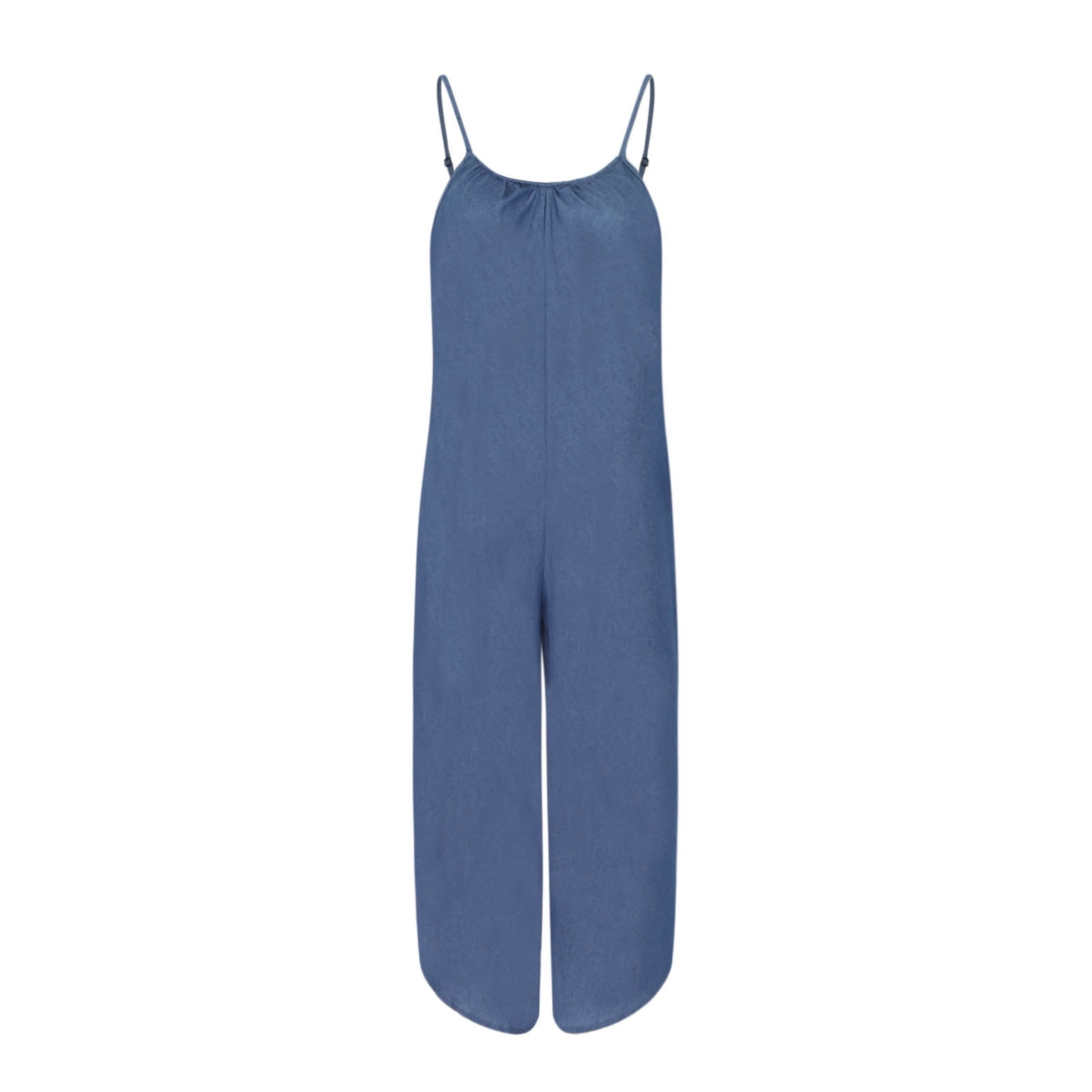 Joau Denim Adjustable Straps Capri Romper Overalls (Women)