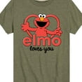 thumbnail image 3 of Sesame Street - Elmo Loves You - Toddler and Youth Short Sleeve Graphic T-Shirt, 3 of 5