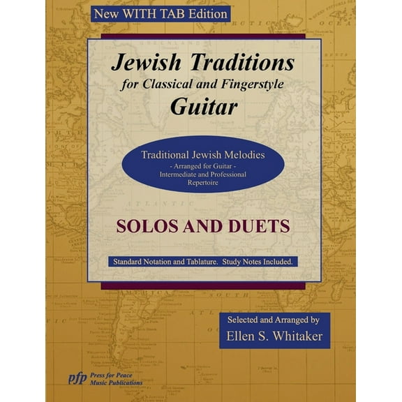 Jewish Traditions for Classical and Fingerstyle Guitar: WITH TAB Edition (Paperback)