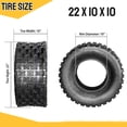 thumbnail image 3 of Ktaxon Set of 2 22x10.00-10 ATV Tires, 6PR All Terrain ATV Tires, Tubeless, 3 of 11