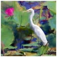 thumbnail image 2 of Bolokofsky, Ronald 12x12 White Modern Wood Framed Museum Art Print Titled - White Egret I, 2 of 4