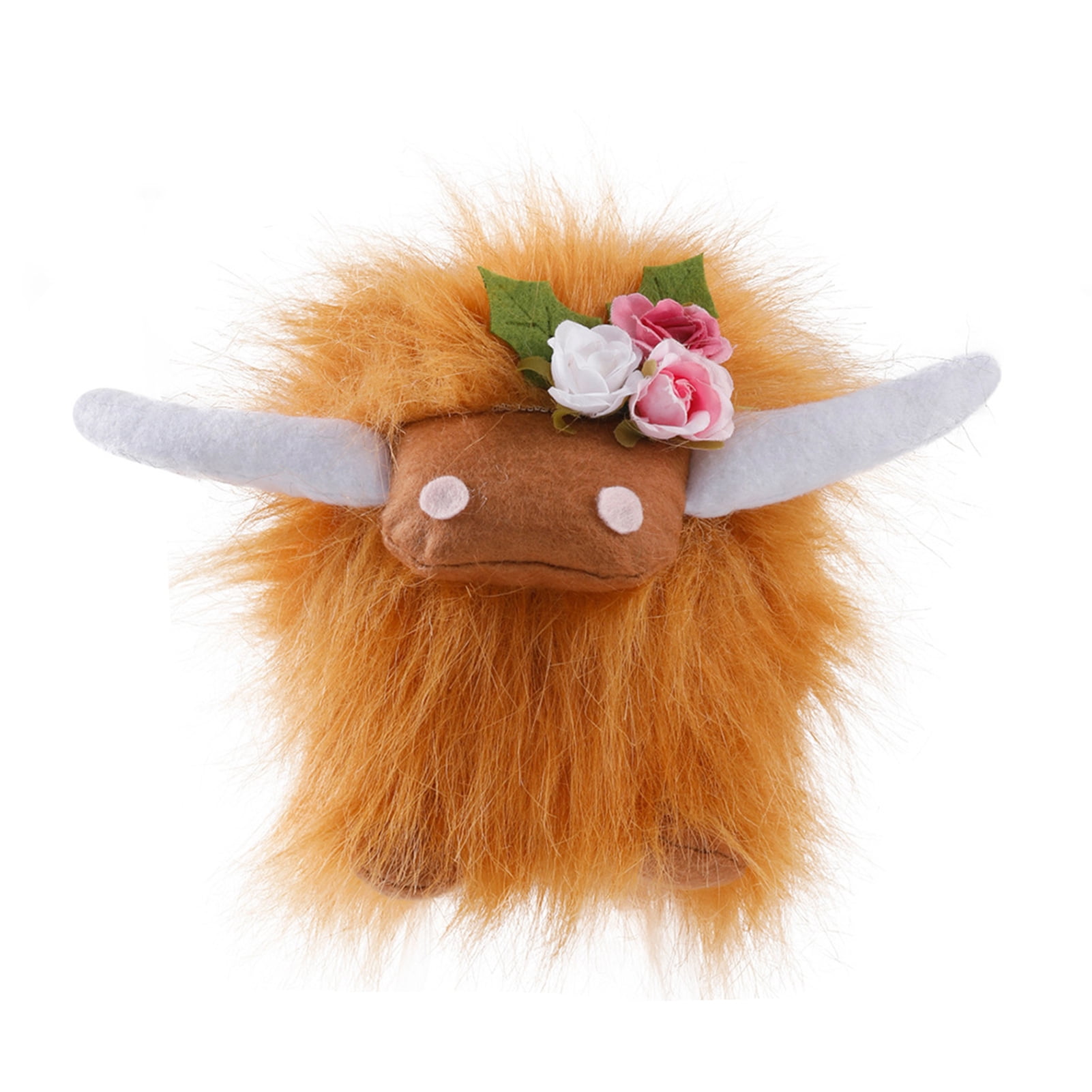 Highland Cow Goat Plush Simulated Brown, Black, And White Cows Cute Dolls  Ornaments For Kids Perfect Birthday Gift From Hy0110, $6.47