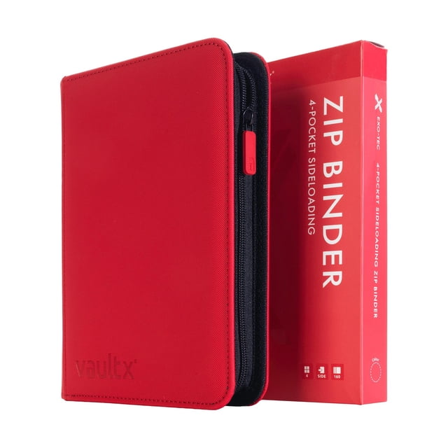 Archivador para cartas coleccionables Vault X Zip 4 bolsillos 160 cartas rojo