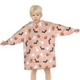 thumbnail image 3 of Pastel Halloween Ghosts Pattern Blanket Hoodies for Kids 6-13YR Oversize Wearable Blanket Hoodies for Boys Girls Teens, 3 of 7