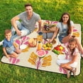 thumbnail image 7 of Bohemian Pattern Outdoor Picnic Blanket, Foldable Waterproof Beach Mat, Portable Beach Blanket for Beach Camping, Hiking, Family Concerts, 7 of 7