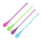thumbnail image 1 of Cuchara de paja creativa de 4 piezas Cuchara de plástico removible Cuchara de paja extraíble (rosa oscuro + verde + azul + púrpura), 1 of 4