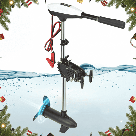 "Electric Costway 55lbs Freshwater Transom Mounted Trolling Motor for ...
