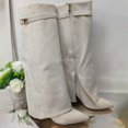 thumbnail image 6 of Women's Knee High Boots with Adjustable Buckle Strap Comfortable Heel for Fall Winter, 6 of 6