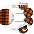 thumbnail image 6 of Black Orange Plaid Waterproof Fabric Shower Curtain,Farmhouse Buffalo Check Gingham Waterproof Fabric Shower Curtain for Bathroom Curtains Bathtubs Hotel Shower Curtains with 12 Hooks Small 36x72in, 6 of 8