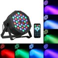thumbnail image 1 of Labymos AC90-240V 24W 36 LEDs Mini Éclairage de Scène RGB avec Télécommande IR, 1 of 8