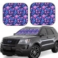 thumbnail image 1 of Fotbe Blue Skull Rose Juego de 2 Piezas de Parasoles para Parabrisas | Bloqueador Solar para Auto | Accesorios Plegables para Protección Solar Interior-Small, 1 of 6