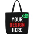 thumbnail image 1 of Custom Tote Bag, Custom Bags With Logo Personalized Large Shopping Bags Reusable Grocery Bags Bulk For Women Teachers Gifts, 1 of 8