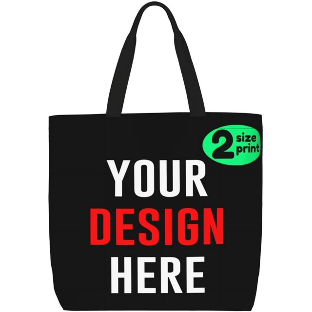 Custom Tote Bag, Custom Bags With Logo Personalized Large Shopping Bags Reusable Grocery Bags Bulk For Women Teachers Gifts