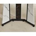 thumbnail image 5 of 71 inch Large Rectangular Dining Table for 6-8 People, Paproos  Faux Marble Dining Room Table with Adjustable Metal Leg, Wood Kitchen Table for Dining Room, Gathering, White(Only Table), 5 of 6