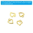 thumbnail image 5 of Uxcell Metal Pendants Drops, 50 Pack Hollow Heart Shape Mini Pendant for Jewelry Making DIY, Golden, 5 of 5