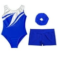 thumbnail image 3 of TiaoBug Gymnastics Leotards for Girls Dance Unitards with Shorts and Hairband Skating Jumpsuit Activewear Set Royal Blue 10, 3 of 5