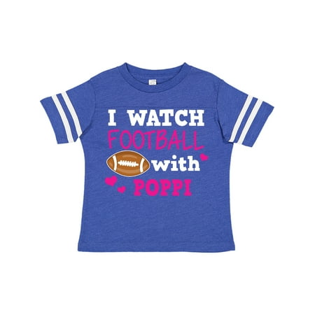

Inktastic I Watch Football with My Poppi Gift Toddler Toddler Girl T-Shirt