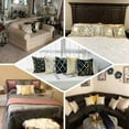 thumbnail image 4 of Efavormart Set Of 4 | 18" Black/Gold Foil Geometric Print Throw Pillow Covers, Velvet Square Sofa Cushion Covers, 4 of 11