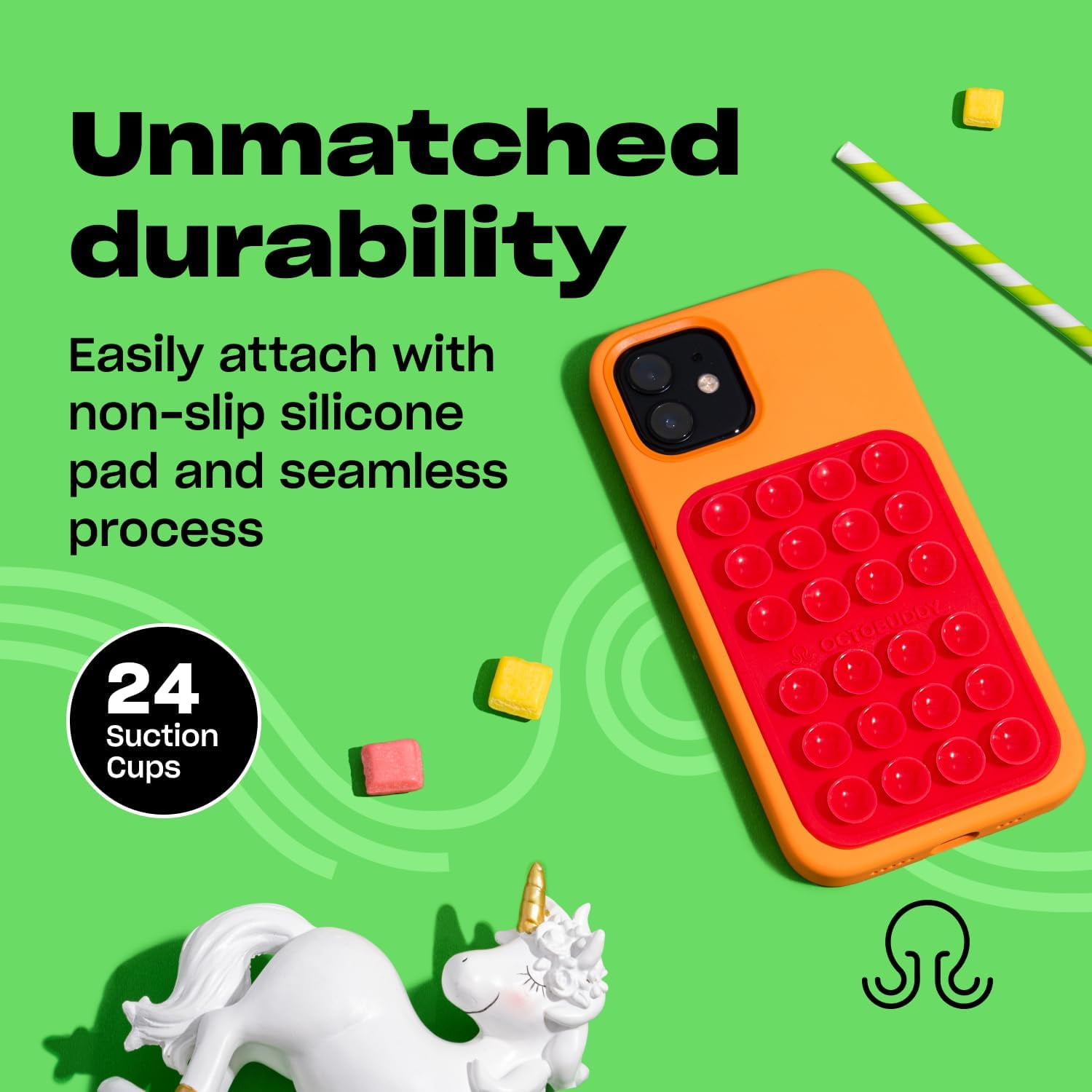 LXYWXS-Classic MAX - Silicone Suction Phone Case Adhesive Mount - Hands-Free, Strong Grip Holder for Selfies and Videos - iPhone and Android Compatible - 2.6″ x 3.9″, Turquoise