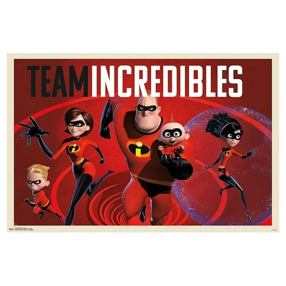 Disney Pixar The Incredibles 2 - Family Wall Poster, 22.375" x 34"