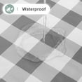 thumbnail image 2 of Rectangle Waterproof Vinyl Table Cloth, Buffalo Flannel Backed Tablecloth, Wipeable Plastic Table Cover for Dinner, Kitchen, Outdoor (60" x 84", Black and White), 2 of 6