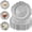 Silver, variant on PROY 50 Pcs Silver Charger Plates Bulk, 13" Silver Reef Charger Plates for Wedding, Thanksgiving, Christmas, Plastic Chargers for Dinner Plates