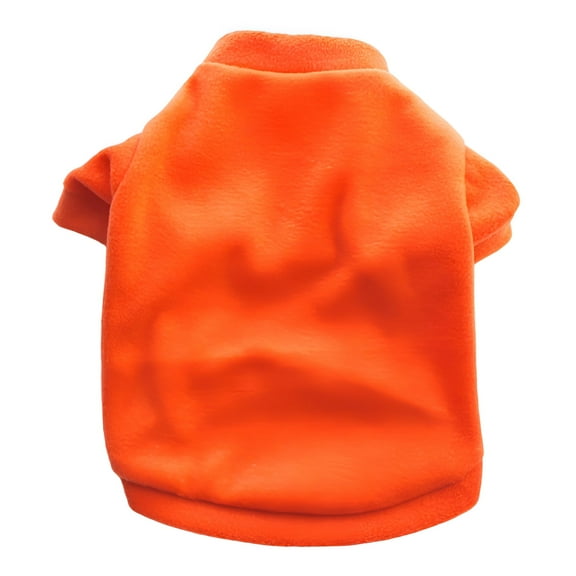 TELOLY 1Pcs Dog Sweaters,Shake Velvet Puppy Clothes for Small Dogs Girl,Dog Jacket,Orange,M