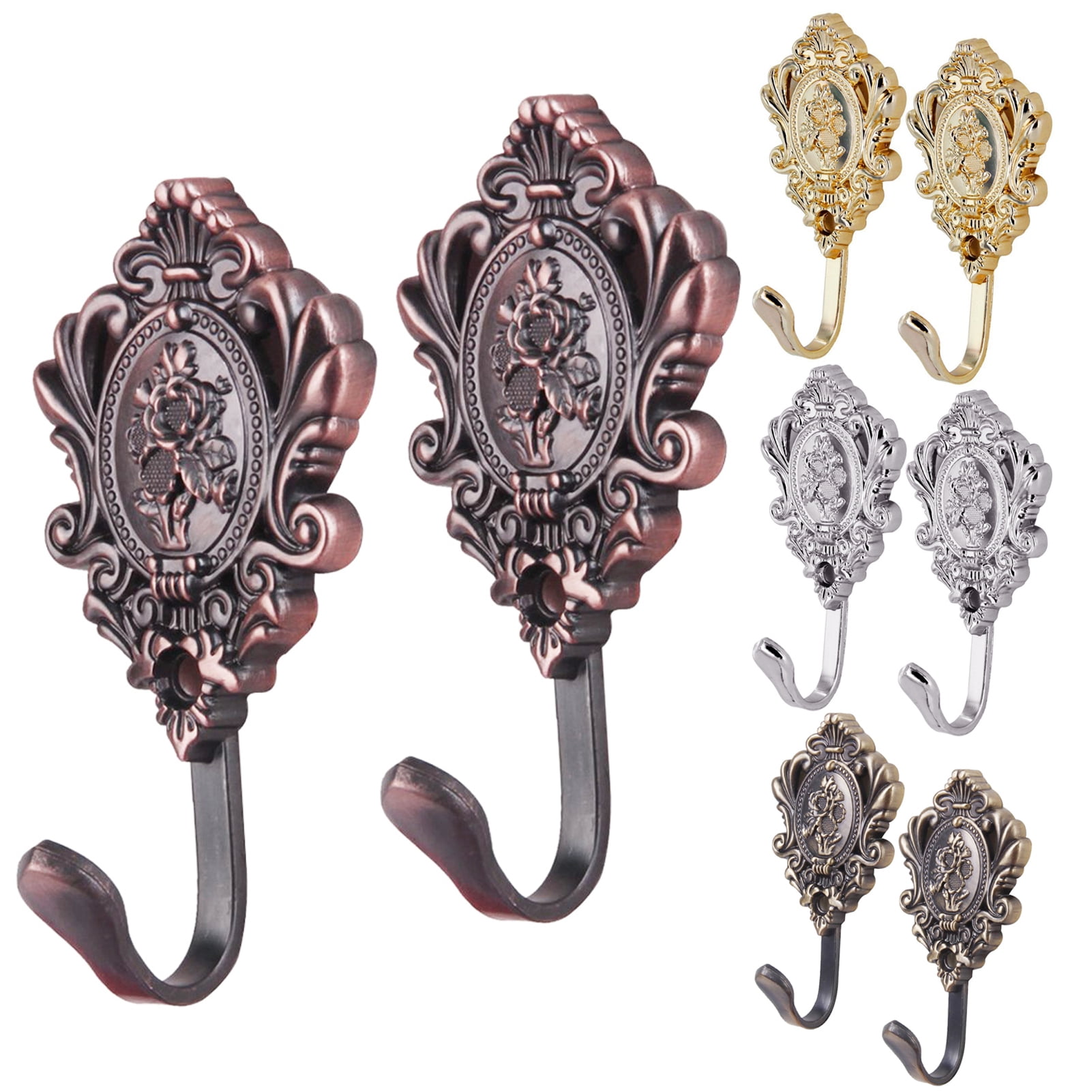 Cheers.US Curtain Holdbacks, 2pcs Wall Mounted Drapery Tiebacks with